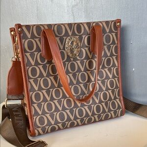 Italian monogram handbag Tote w/ removable strap